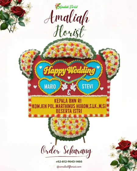 Papan Bunga Pernikahan Ninia
